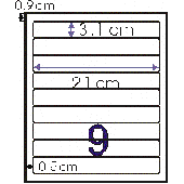 A4電腦標籤紙9格